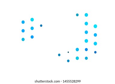 Light BLUE vector backdrop with dots. Abstract illustration with colored bubbles in nature style. Design for business adverts.