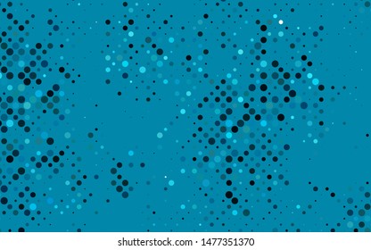 Light BLUE vector backdrop with dots. Illustration with set of shining colorful abstract circles. Design for posters, banners.