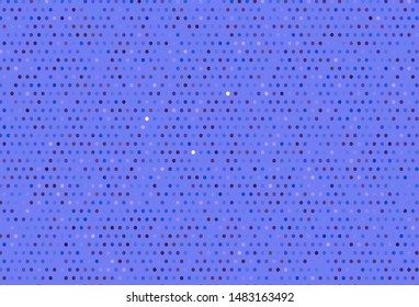 Light BLUE vector backdrop with dots. Abstract illustration with colored bubbles in nature style. Pattern for ads, leaflets.