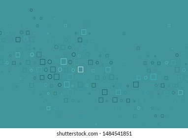 Light BLUE vector backdrop with dots, spots, cubes. Colorful illustration with circles, squares in nature style. Design for business adverts.