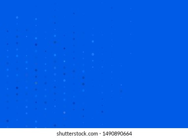 Light BLUE vector backdrop with dots. Illustration with set of shining colorful abstract circles. Pattern for textures of wallpapers.
