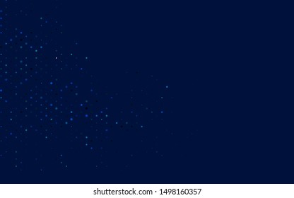 Light BLUE vector backdrop with dots. Blurred bubbles on abstract background with colorful gradient. Pattern of water, rain drops.