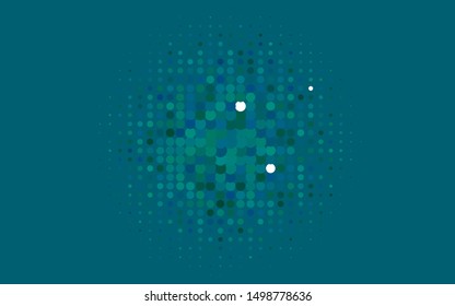 Light BLUE vector backdrop with dots. Abstract illustration with colored bubbles in nature style. Design for business adverts.