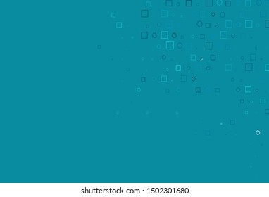 Light BLUE vector backdrop with dots, spots, cubes. Colorful illustration with circles, squares in nature style. Pattern for ads, leaflets.