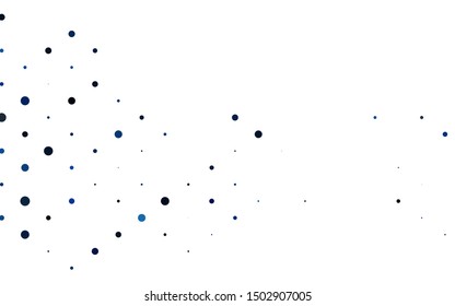 Light BLUE vector backdrop with dots. Modern abstract illustration with colorful water drops. Pattern of water, rain drops.