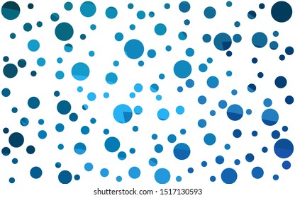 Light BLUE vector  backdrop with dots. Modern abstract illustration with colorful water drops. Pattern for futuristic ad, booklets.