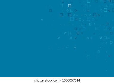 Light BLUE vector backdrop with dots, spots, cubes. Colorful illustration with circles, squares in nature style. Pattern for ads, leaflets.