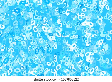 Light BLUE vector backdrop with dots. Beautiful colored illustration with blurred circles in nature style. Design for posters, banners.
