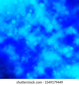 Light BLUE vector backdrop with dots. Colorful illustration with gradient dots in nature style. Pattern for business ads.