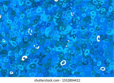 Light BLUE vector backdrop with dots. Modern abstract illustration with colorful water drops. Design for posters, banners.