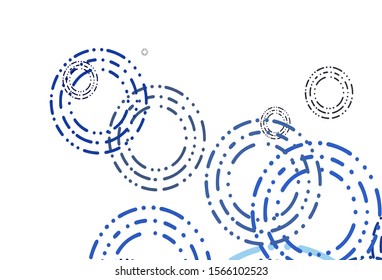 Light BLUE vector backdrop with dots. Beautiful colored illustration with blurred circles in nature style. Completely new template for your brand book.