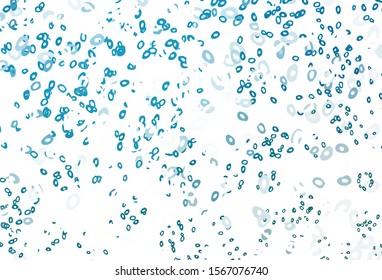 Light BLUE vector backdrop with dots. Modern abstract illustration with colorful water drops. Design for posters, banners.