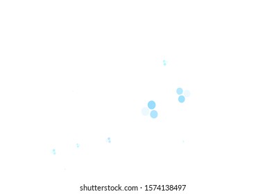 Light BLUE vector backdrop with dots. Blurred decorative design in abstract style with bubbles. Pattern for beautiful websites.