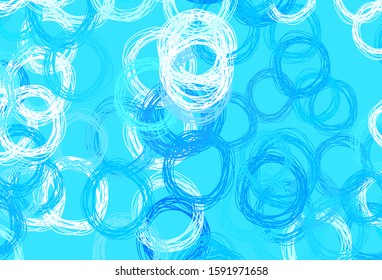 Light BLUE vector backdrop with dots. Blurred decorative design in abstract style with bubbles. Pattern for futuristic ad, booklets.