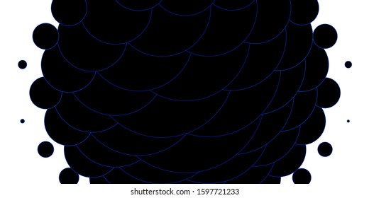 Light BLUE vector backdrop with dots. Colorful illustration with gradient dots in nature style. New template for a brand book.
