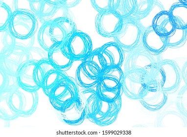 Light BLUE vector backdrop with dots. Beautiful colored illustration with blurred circles in nature style. Design for your business advert.