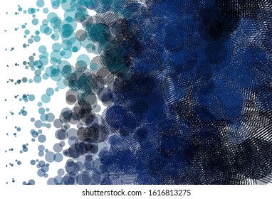 Light BLUE vector backdrop with dots. Illustration with set of shining colorful abstract circles. Pattern for textures of wallpapers.