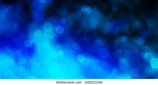 Light BLUE vector backdrop with dots. Colorful illustration with gradient dots in nature style. Pattern for wallpapers, curtains.