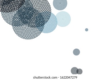 Light BLUE vector backdrop with dots. Blurred decorative design in abstract style with bubbles. New template for your brand book.