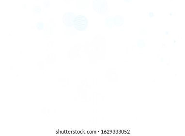 Light BLUE vector backdrop with dots. Beautiful colored illustration with blurred circles in nature style. Pattern for futuristic ad, booklets.