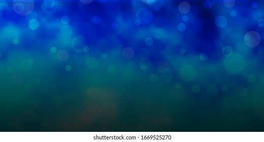 Light BLUE vector backdrop with dots. Abstract illustration with colorful spots in nature style. Pattern for wallpapers, curtains.