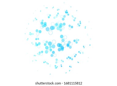 Light BLUE vector backdrop with dots. Blurred bubbles on abstract background with colorful gradient. Pattern for beautiful websites.