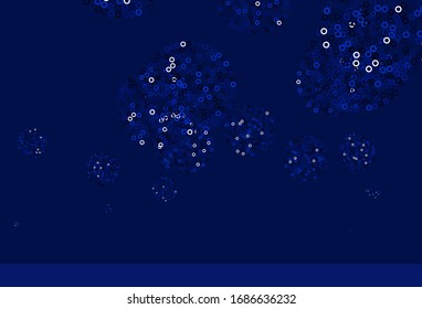 Light BLUE vector backdrop with dots. Modern abstract illustration with colorful water drops. Pattern for futuristic ad, booklets.