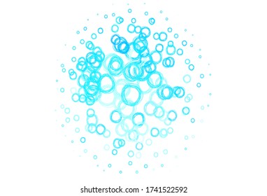 Light BLUE vector backdrop with dots. Blurred decorative design in abstract style with bubbles. Design for your business advert.