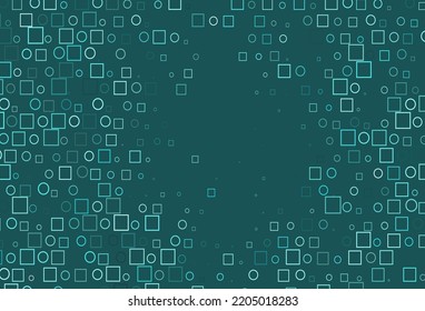 Light BLUE vector backdrop with dots, spots, cubes. Abstract illustration with colorful circles, rectangles. Completely new template for your brand book.