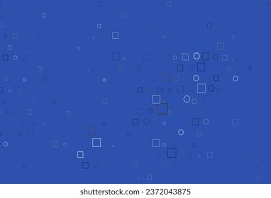 Light BLUE vector backdrop with dots, spots, cubes. Colorful gradient with circles, rectangles on abstract backdrop. Pattern of water, rain drops.