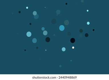 Light BLUE vector backdrop with dots. Glitter abstract illustration with blurred drops of rain. Design for posters, banners.