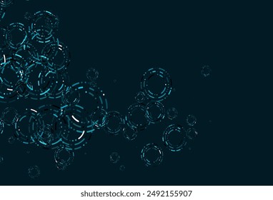 Light BLUE vector backdrop with dots. Modern abstract illustration with colorful water drops. Pattern of water, rain drops.