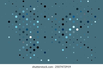 Fondo de Vector azul claro con puntos. Diseño decorativo borroso en estilo abstracto con burbujas. Patrón para anuncios, folletos.