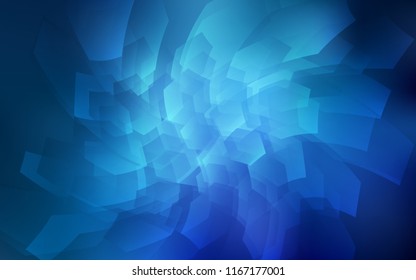 Light BLUE vector backdrop with hexagons. Illustration with set of colorful hexagons. New template for your brand book.