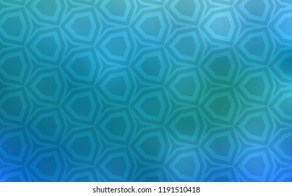 Light BLUE vector backdrop with hexagons. Colorful hexagons on blur backdrop. Pattern for your ad, booklets.