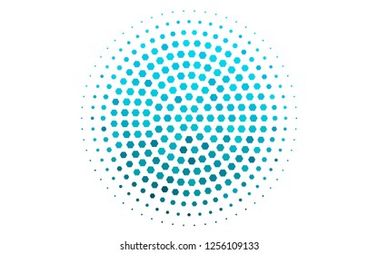 Light BLUE vector backdrop with hexagons. Abstract illustration with colorful hexagons. Pattern for texture of wallpapers.
