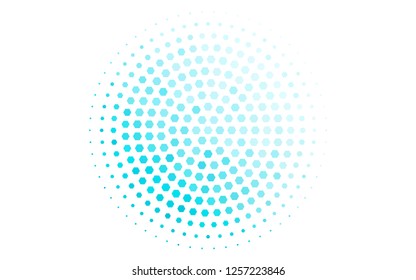 Light BLUE vector backdrop with hexagons. Illustration of colored hexagons on white surface. New template for your brand book.