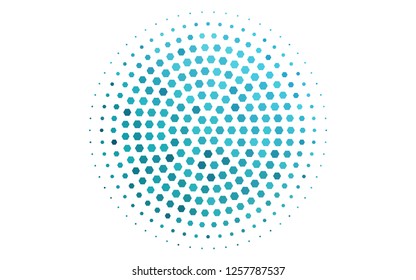 Light BLUE vector backdrop with hexagons. White background with colorful hexagons. New template for your brand book.
