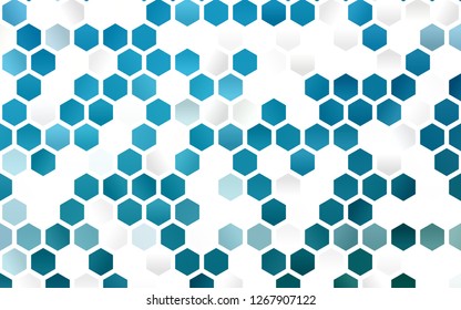 Light BLUE vector backdrop with hexagons. Design in abstract style with hexagons. Beautiful design for your business advert.