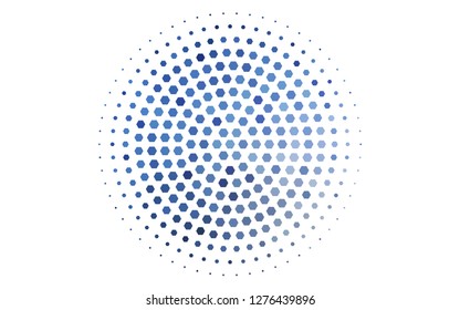 Light BLUE vector backdrop with hexagons. Colorful hexagons on white backdrop. New template for your brand book.