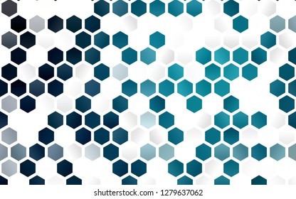 Light BLUE vector backdrop with hexagons. Illustration with set of colorful hexagons. Beautiful design for your business advert.