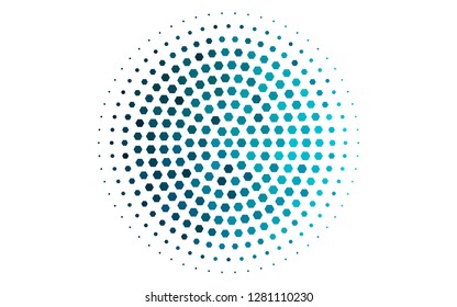 Light BLUE vector backdrop with hexagons. Illustration with set of colorful hexagons. Pattern for ads, leaflets.