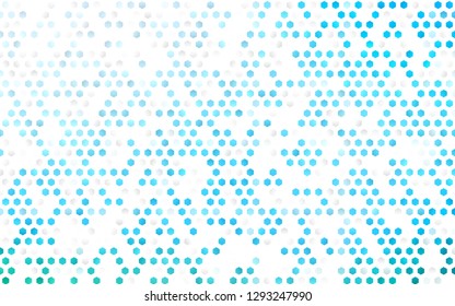 Light BLUE vector backdrop with hexagons. Illustration with set of colorful hexagons. New template for your brand book.