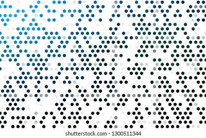 Light BLUE vector backdrop with hexagons. Illustration with set of colorful hexagons. New template for your brand book.