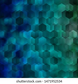 Light BLUE vector backdrop with hexagons. Colorful hexagons on blur backdrop. Design for website posters, banners.
