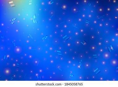 Light BLUE vector backdrop in holiday style. Abstract gradient illustration with colorful Christmas things. Pattern for ads, poster, banner of books.