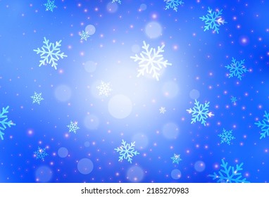 Light BLUE vector backdrop in holiday style. A colorful design in Christmas style with gradient. Smart design for promotion of university.