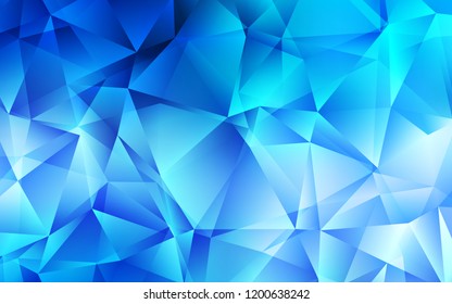 Light BLUE vector backdrop with lines, triangles. Triangles on abstract background with colorful gradient. Modern template for your landing page.