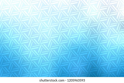 Light BLUE vector backdrop with lines, triangles. Triangles on abstract background with colorful gradient. Best design for your ad, poster, banner.