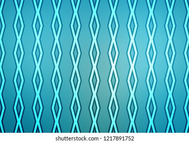 Light BLUE vector backdrop with lines, cubes. Colorful decorative design in simple style with lines, rhombuses. Best design for your ad, poster, banner.